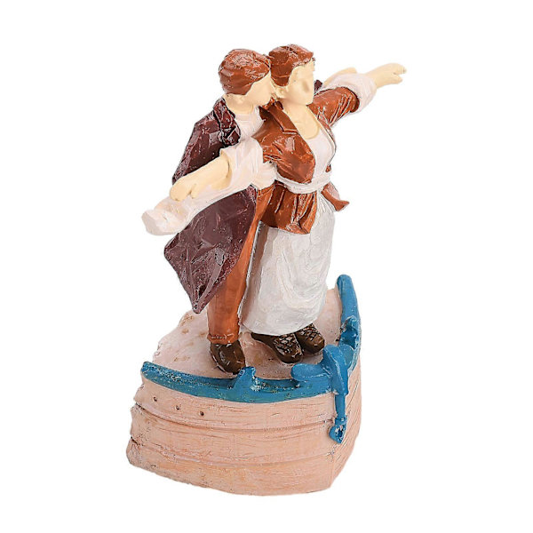Par i Titanic Resin Figur Ornament Present till Par Alla Hjärtans Dag Födelsedag Minnesdag (FMY)