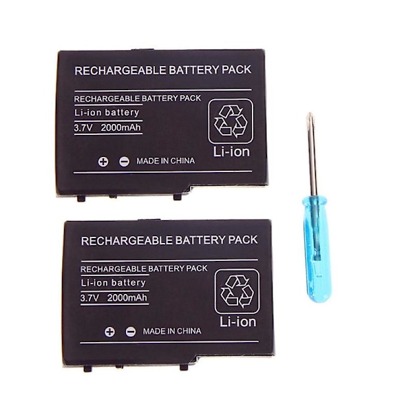 2000mAh Batteri Passar För Ds Lite Nds Ndsl 3.7v Litium-jon Batteri + Verktyg (FMY) 1 set of 2