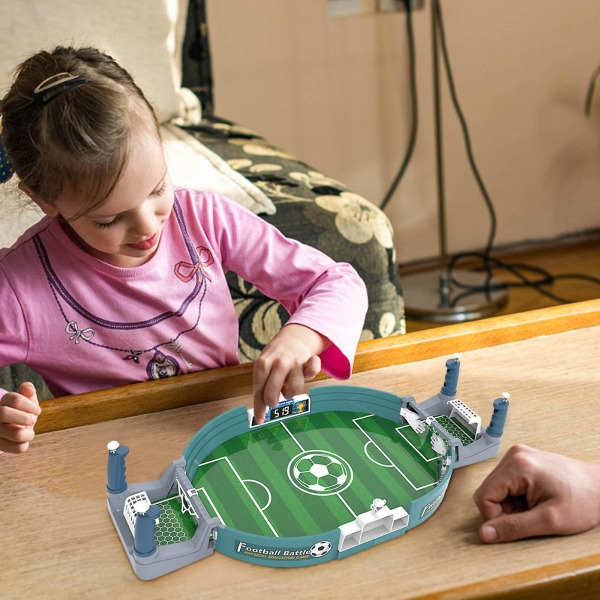 Fodboldbord interaktivt spil Bordfodbold brætspil fodboldbanelegetøj To-personers interaktivt katapultspil (FMY) Green