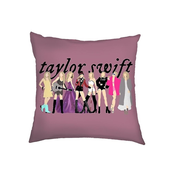 18x18 tum Taylor Swift linnekuddfodral prydnadskuddfodral soffa bil hemmakontor inredning Swiftie-fans presenter  (FMY) F