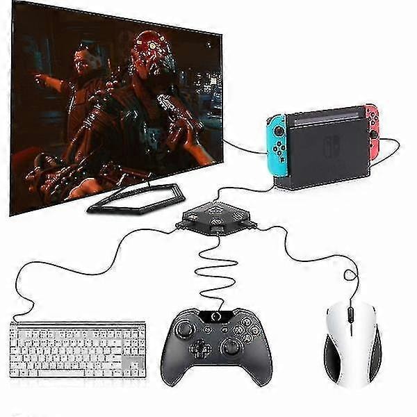 2024, Mus/tastatur-adapter Nintendo Switch, Ps4, Xbox One/360, Ps3  (FMY)