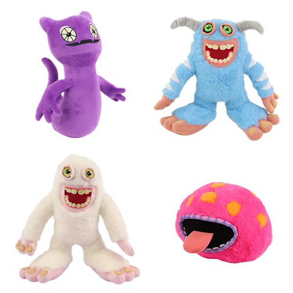 My Singing Monsters Plyschleksak Wubbox Maw Ghazt Sällsynt Mammott Dockor Läskig Konsert Skräckleksaker För Pojkar Barn Födelsedagspresent Leksaker (FMY) B 25cm