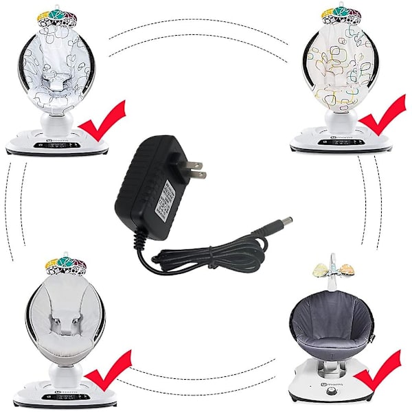 12v 3a Strømkabel Lader Til Mamaroo2 / 4 Moms Mamaroo 4moms Mamaroo 4 Baby Swing Lading Erstatning Ac- Adapter  (FMY) EU