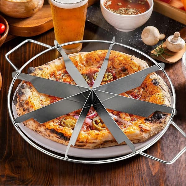 Kakekutter og -deler i rustfritt stål for jevne 8 snitt, pizzakutter og ostekutter (FMY)