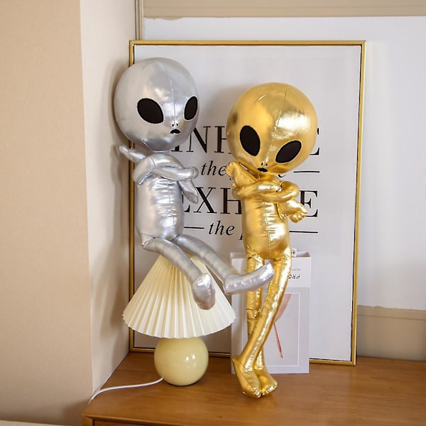 Ny Plysch Alien Gosedjur Mjuk Krambar Alien, Bedårande Rymdvarelse Leksak (FMY) Gold 65CM