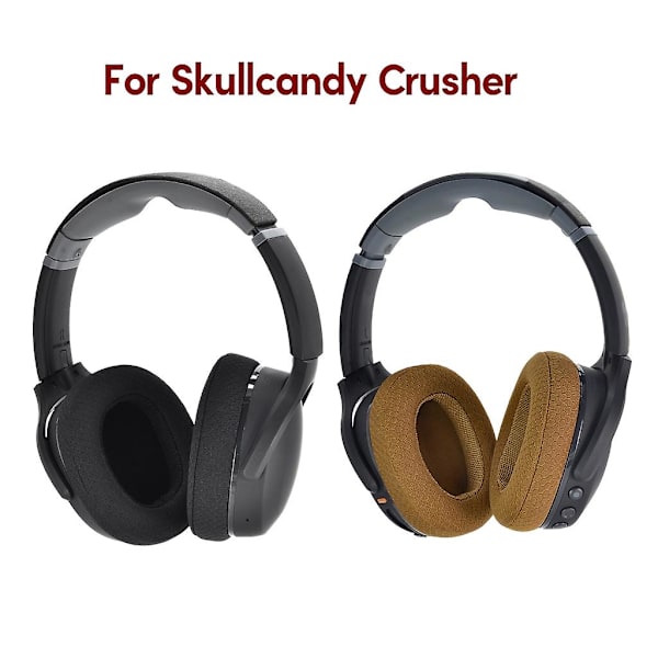 Bløde Ørepudebetræk til Skullcandy Crusher Hovedtelefoner - Hukommelsesskum Ørepudebetræk (FMY) Brown