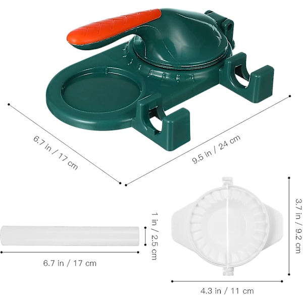 Nyaste 3-i-1 Dumpling Maker, Dumpling Ravioli Maker Press, Empanada Maker Press, Wonton Form, Dumpling Making Tool För Dumpling Wrapper Do (FMY)