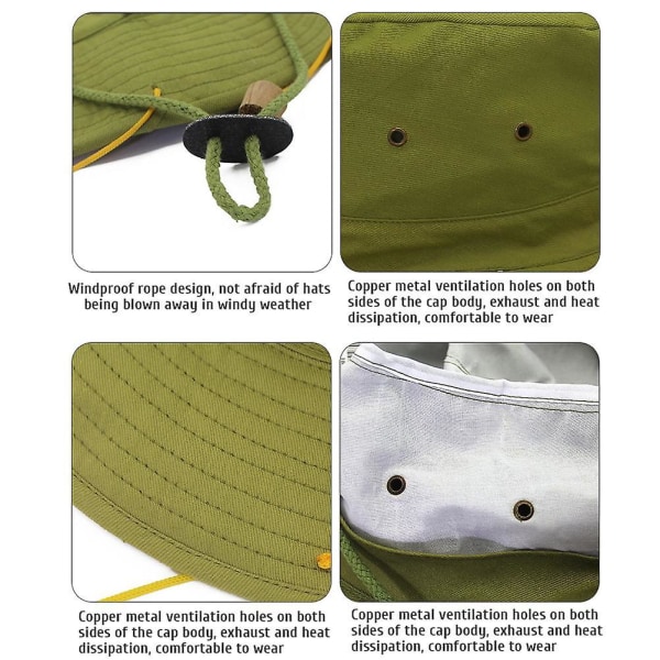 Australsk hat med kork til voksne fancy style kjole hat fest tilbehør kit Australien dag hat 57cm/59cm/61cm  (FMY) 57cm