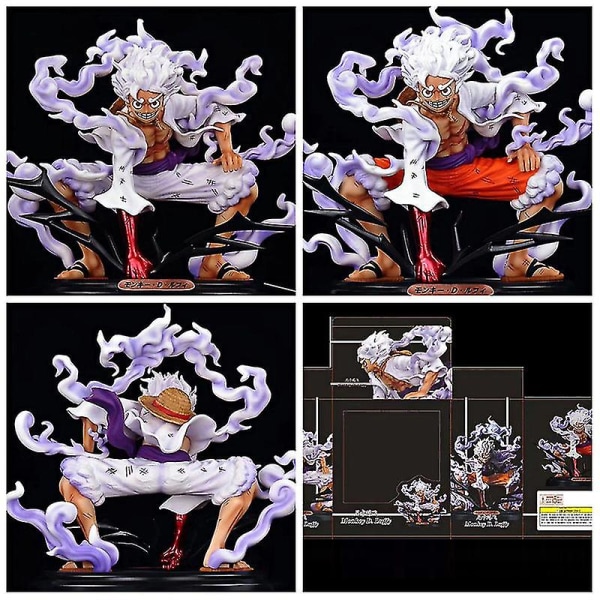 One Piece Luffy Gear 5 Anime-figuurit Nika Sun God Pvc Action Figurine Model Doll (FMY) Red