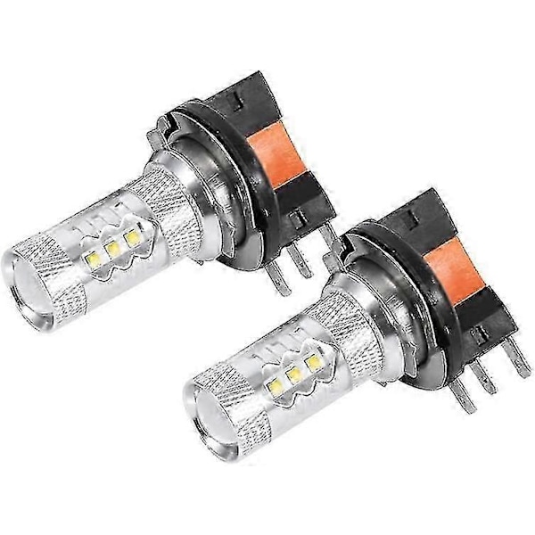 H15 LED-polttimot, 2 kpl HID valkoiset 80W H15 LED-polttimot H15 päiväajovalot päiväajovaloihin (FMY)