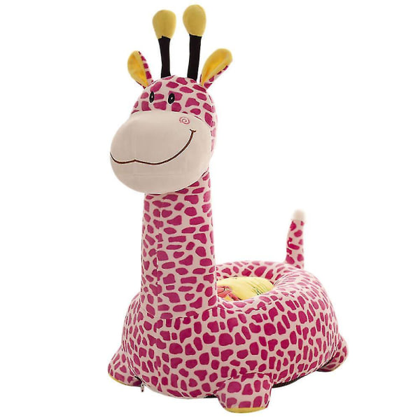 Barns plysch nallebjörn fluffig soffstol (FMY) riding-giraffe-pink