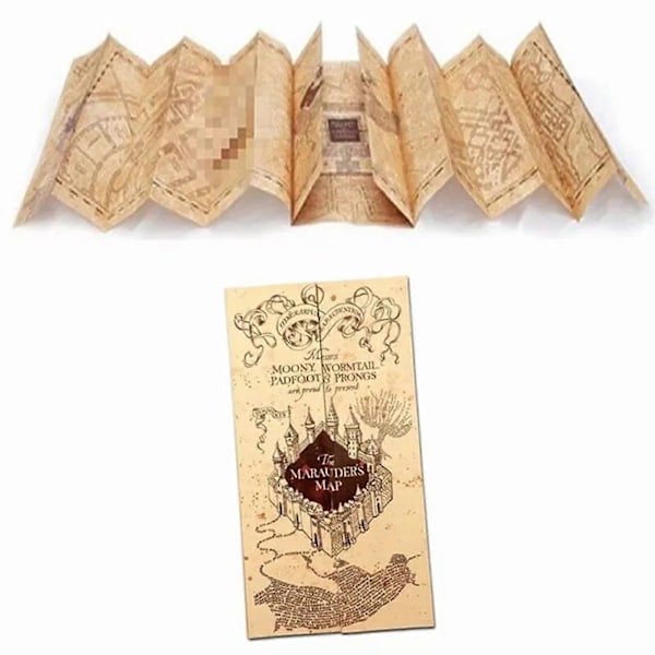 Harry Potter Marauder's Map with Deathly Hallow Necklace,Promotion  (FMY)