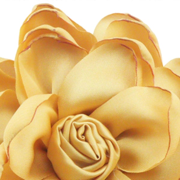 Stof Blomst Broche Stor Corsage Broche Rose Broche til Banket Dansedragt Violet (FMY) Gold 10cm