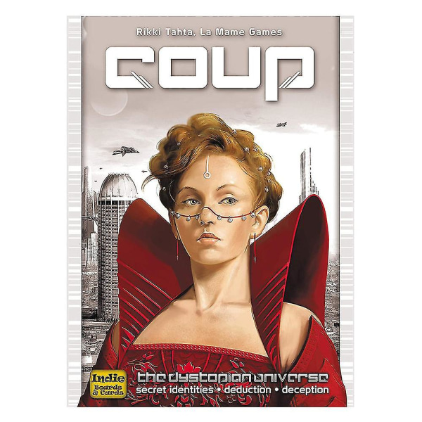 Indie Boards And Cards Coup Dystopian Universe -korttipeli Perheille ja Juhliin Lahjaksi (FMY)
