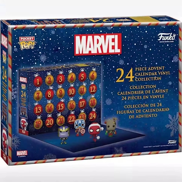 Marveled Adventskalender Blind Box Spider-Man Spider-Man Actionfigurer Tilfeldig Boks Modell Dukke Funkoed Barn Julegaver (FMY) A