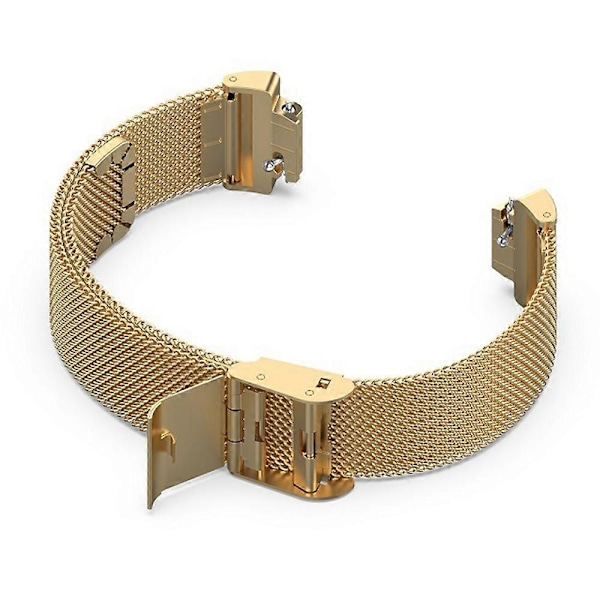 For Fitbit Inspire 3 Rustfritt Stål Finmasket Rem Erstatning Smart Klokkereim med Spenne (FMY) Multicolor Gold