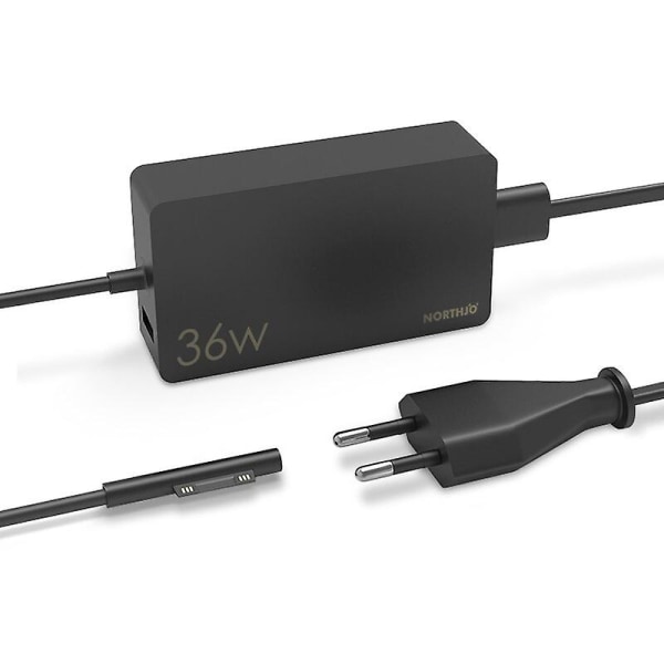 36w strømadapterlader for Microsoft Surface Go 1 2 3 - Eu Plug (FMY)