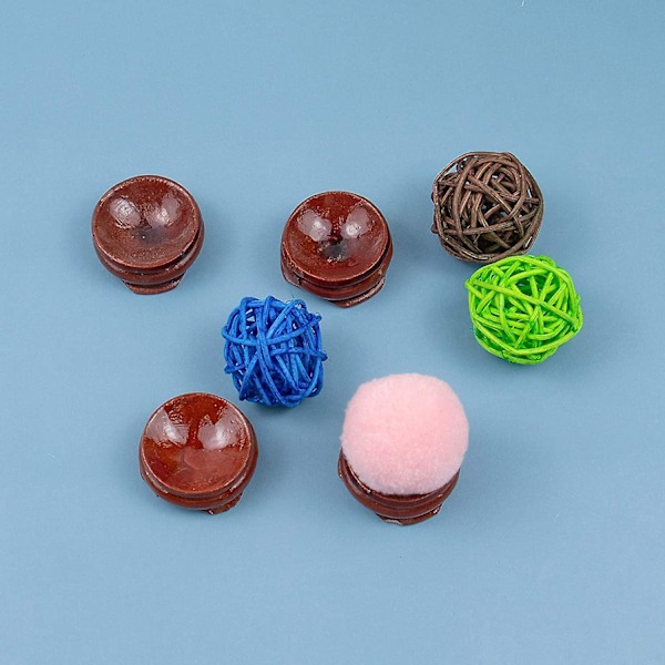 5-pack Trääggställ, Visningsställ, Bolläggbas för Kristallklot Dekoration (H-4) (FMY)
