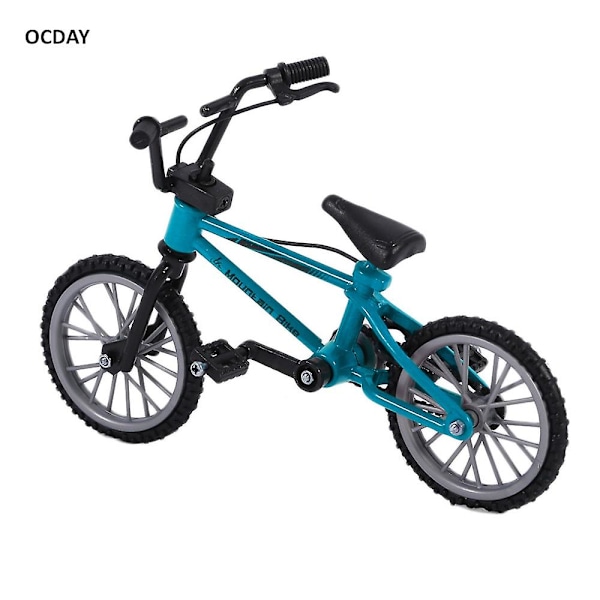 Mini-kokoinen sormipyörä leluilla ja jarruköydellä, sininen, simuloitu alumiininen sormi-BMX-pyörä, lasten opetuslelu (FMY)