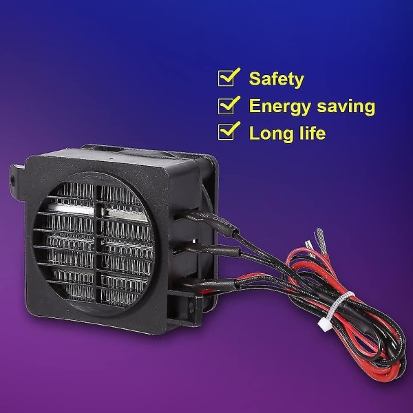 Ptc Bilvarmer Fanvarmer 100 Watt 12v Energibesparende Autovarmer Temperaturvarmeelementer H  (FMY) Black