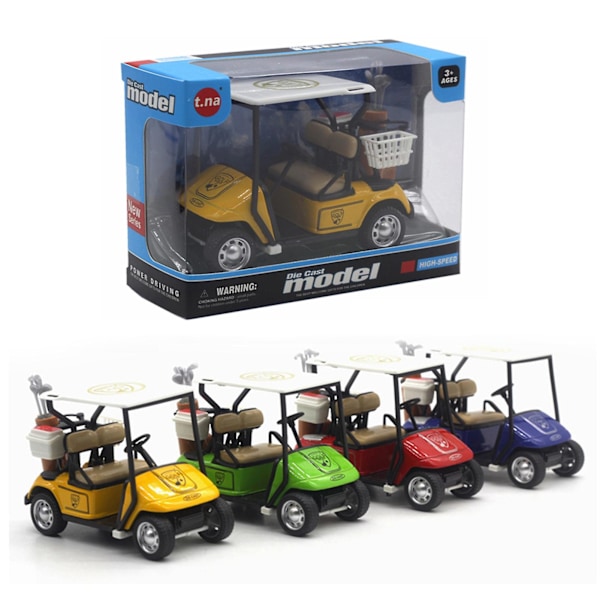Golfvagnsmodell Leksak 1:36 Drag tillbaka Golfvagn Legering Barn Simulering Samlingsleksak Bil (FMY) Yellow