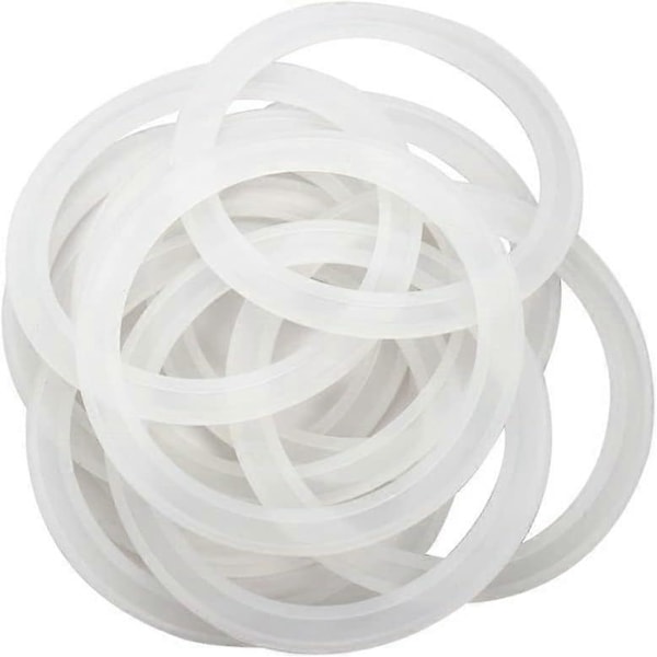 10 stk. silikone pakningsringe til mason jars med bred munding, lækagesikre gummipakninger (10 stk., 70 mm) (FMY)