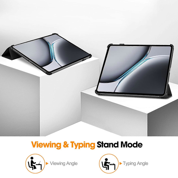 Skyddande Läderfodral med Stativ för OnePlus Pad 2 (FMY) Black