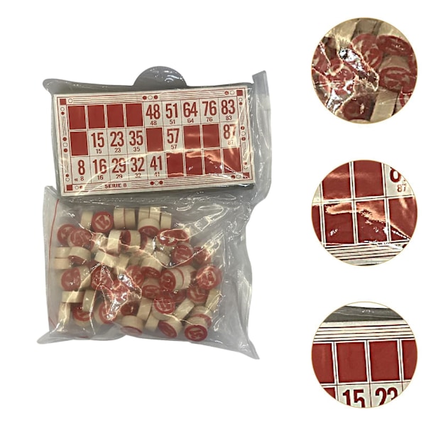 Russisk Lotto Sjakkbrett Spill Morsomt Lotto Brettspill for Fester Reise Familie (FMY) multi 16.5cmx8.5cm