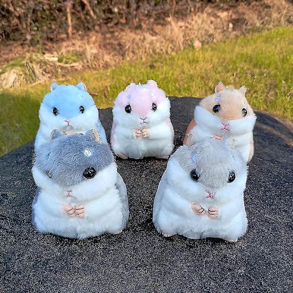 Sarjakuva Pieni Hamsteri Riippuva Avaimenperä Auto Nukke Riippuva Pehmolelut Tyttö Lahja Tarttumiskone Nukke Tukkumyynti  (FMY) grey