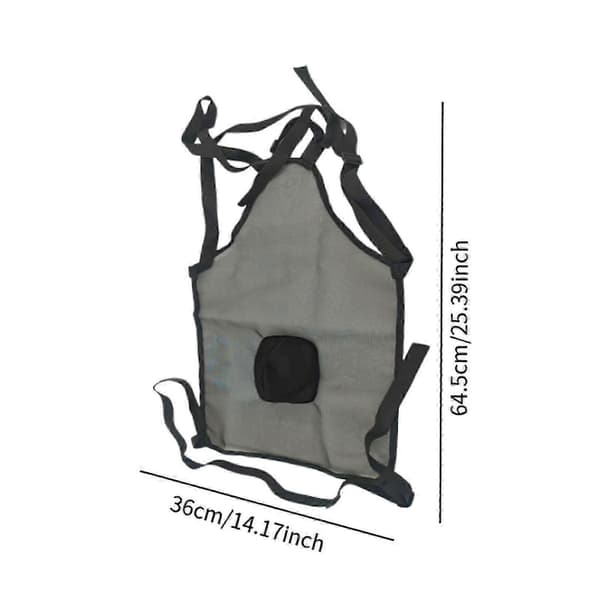 Avlsgeitforkle med slitesterkt nettingstoff (FMY) Grey Black