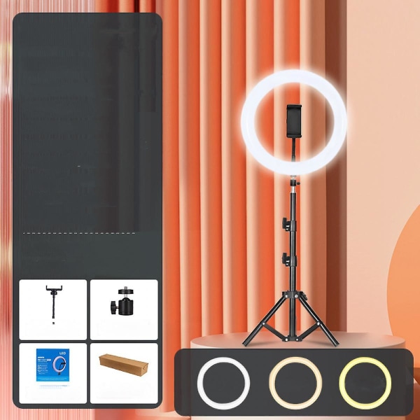 33 cm Led Selfie-ringlys Dimbar ringlampe Fotovideokameralys med stativ (FMY)
