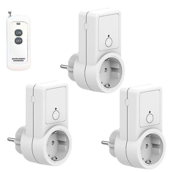 1-5x Wireless Smart Remote Control Switch Plug Socket Power Outlet Socket Socket Eu Plug (FMY) 1 remote control socket 3PCS