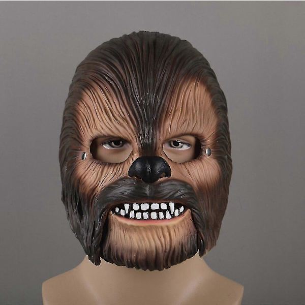 Chewbacca-naamio, jossa liikkuva leuka, Cosplay Chewie -naamiot, koko pään kypärä, Halloween-rekvisiitta (FMY)