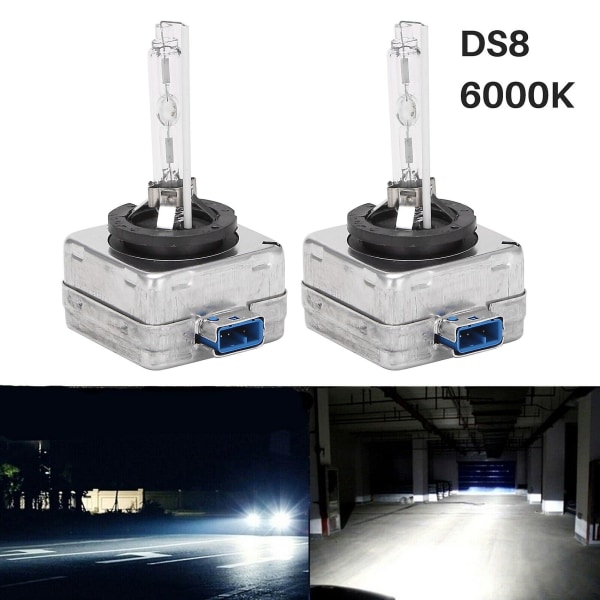 2x D8s 6000k Nya Xenon HID Strålkastare Glödlampor Set 66548 66549 För Beetle Forte Focus  (FMY) Silver