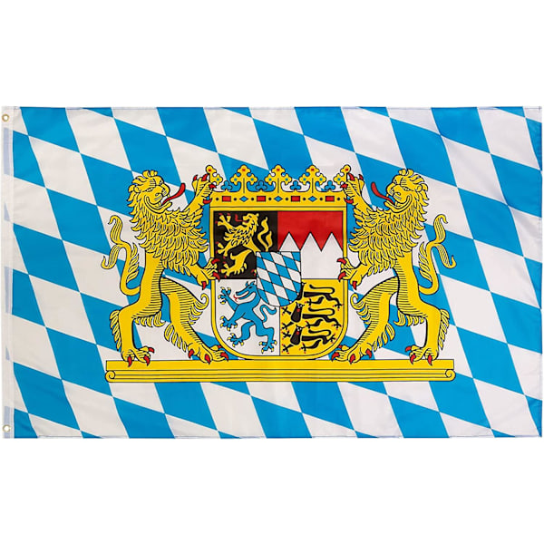 Liput - Saksan Baijerin Bayern-lippu - Säältä kestäviä lippuja ja lippuja messinkisilmukoilla - 90 x 150 cm