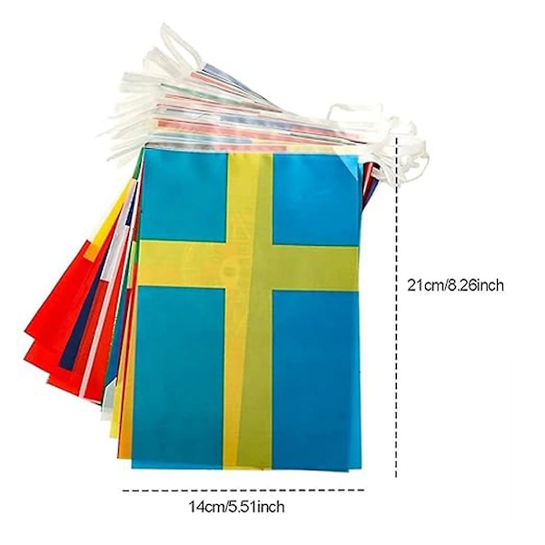 Dekorationer för fotbolls-EM 2024, vimplar, snygga väggdekorationer, rekvisita för butik/bar (FMY) 1 String