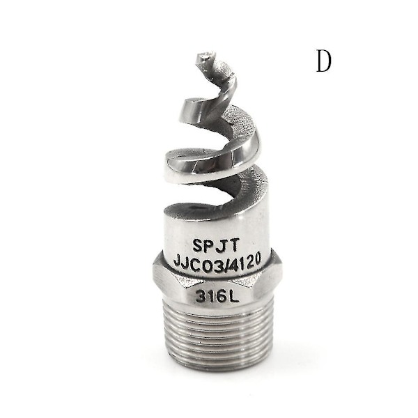 Nye 1/4\" 1/2\" Spiraldyse i Rustfrit Stål Atomiseringssprøjtehoveder Hfmqv  (FMY) D