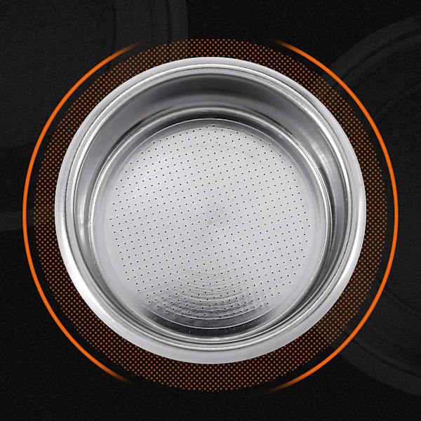 2-pakkauksen 54 mm suodatinosa Sage 870/875/878/880 54 mm puoliautomaattiseen kahvikoneeseen pohjattomaan kahvinkeittimeen (FMY) Silver