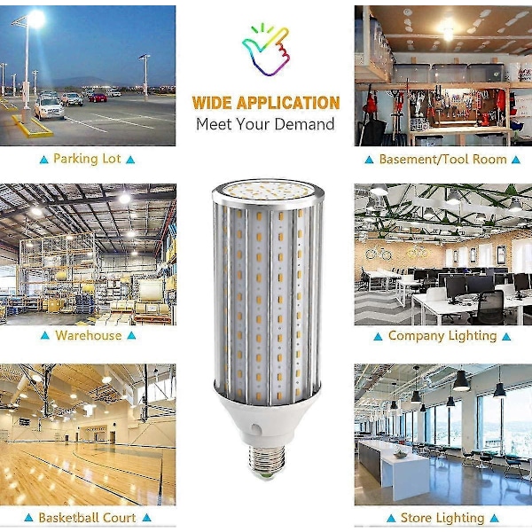 E27 Led Majspære 60w, 550w Ækvivalent Pærer, 6500k Kølig Hvid E27 Led Pære, Ikke-dæmpbar, 5850lm 160x5630smd, Edison Led (FMY)