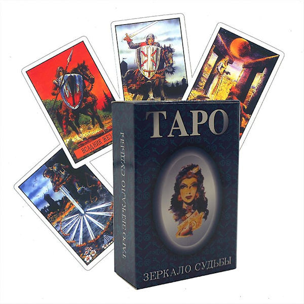 Tarotkort på ryska brädspel brädspel astrologi rpg spådom öde live spel dryck nya kort guidebok bord kort (FMY)