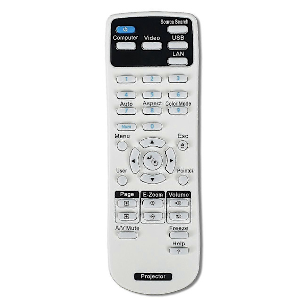 Projektorfjernkontroll for Epson-projektorer Hjemmekino Eb Emp Ex Vs H Brightlink Powerlite-serie  (FMY)