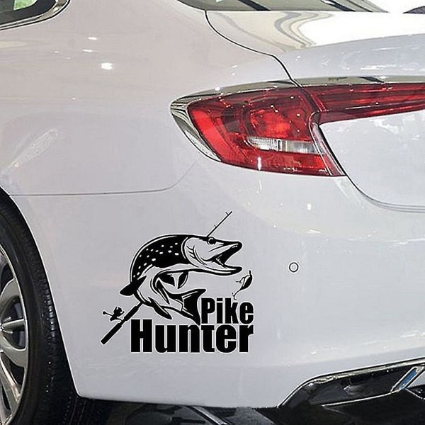Pike Hunter Fiskeri Hætte Bagklap Sidevindue Dekal Bil Lastbil Sticker Dekoration (FMY)
