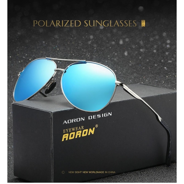 Klassiska Aviator Solglasögon för män Kvinnor Solglasögon Polariserad lins 100 % UV-blockerande (FMY)