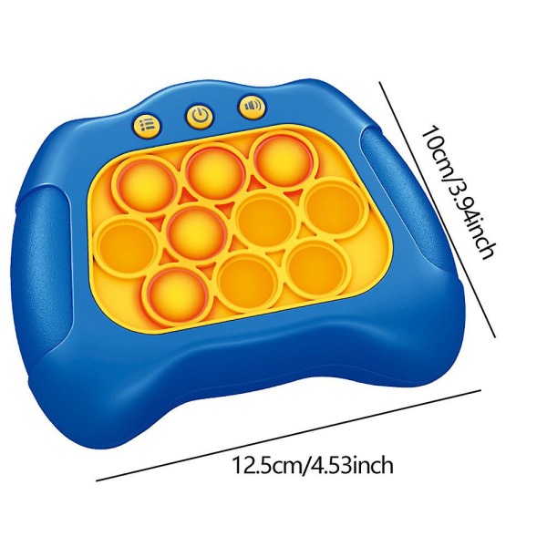 Dekompressions banebrydende puslespil Pop It-spilkonsol Stressrelief Fidget Toy Quick Push Bubble-spilkonsol til børn (FMY) Blue