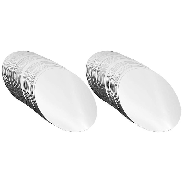 150 stk. 7,6 cm Sølv Vinheller Disker Dryppsikker Helle Tut Tynn Skive (FMY) Silver