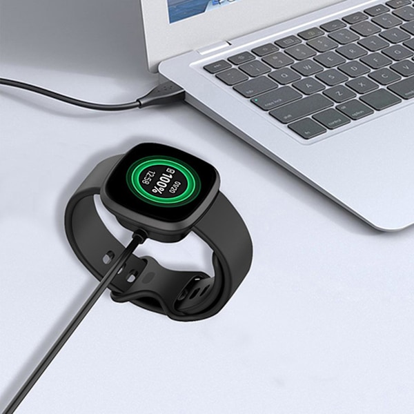Laddningskabel Multi-skydd Rivtålig Magnetisk Laddningsbas för Fitbit Sense 2/för Fitbit Sense/för Fitbit Versa 4/för Versa 3  (FMY) 100cm