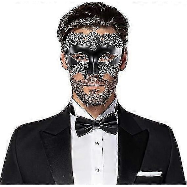 Antik Grekisk Spartan Krigare Romersk Maskeradmask Män Venetiansk Mask Bröllopsboll Mask Mardi Gras Mask (FMY) Silver