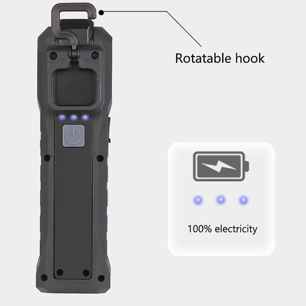 UV-desinfeksjonslommelykt, Bærbar Mini UV-sterilisator, UVC-desinfeksjonsstav, LED+COB-bakteriedrepende lommelykt, For Bil Hjem Skole