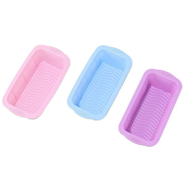3 stk Silikon Brødform Non-stick Brødformer Til Baking Enkel Utgivelse Brødform Flott Til Hjemmelaget Brød Kaker  (FMY)