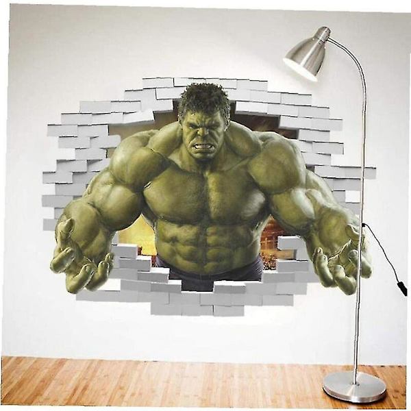 3D Endgame Väggdekaler Barnrum Otrolig Hulk Väggkonst Vinyl Väggdekal Dekal Superhjälte Väggdekal Spel Väggdekal